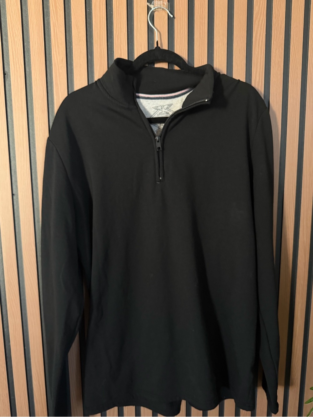 Weatherproof Men's Black Zip-Neck Sweater